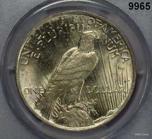 1923 PEACE SILVER DOLLAR PCGS CERTIFIED MS63 FLASHY! #9965
