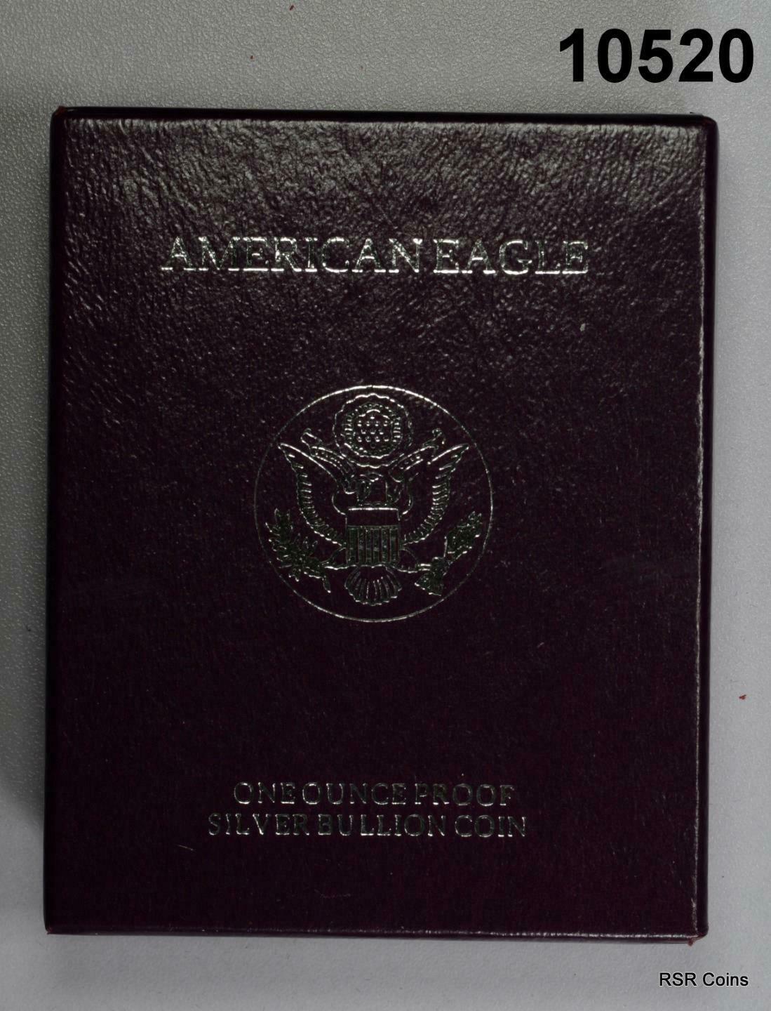 1993 PROOF SILVER EAGLE GEM WITH COA & BOX! #10520