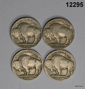 4  BUFFALO NICKELS: 1917 G, 1919 VG, 1918 G (2) NICE LOT #12295