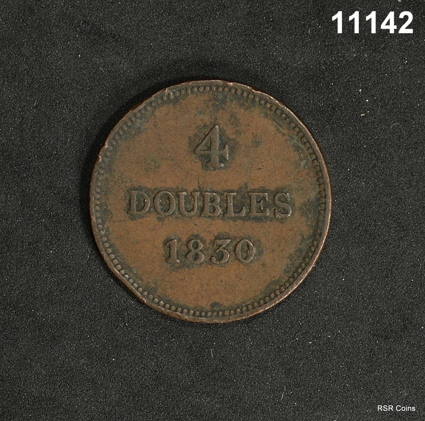 1830 GUERNSEY 4 DOUBLES NICE DETAIL #11142