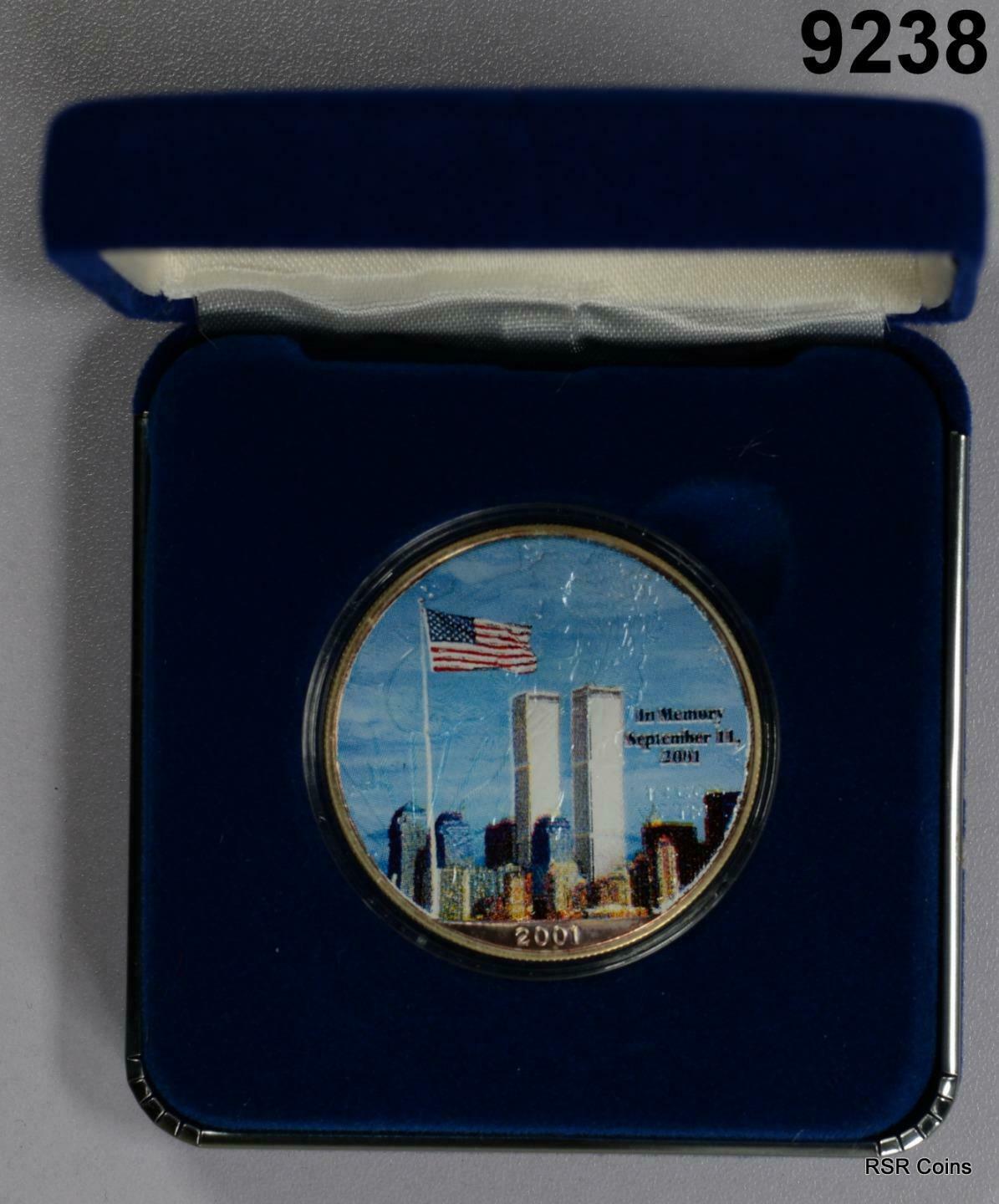 2001 WORLD TRADE CENTER MEMORIAL 1OZ SILVER EAGLE BOX! #9238