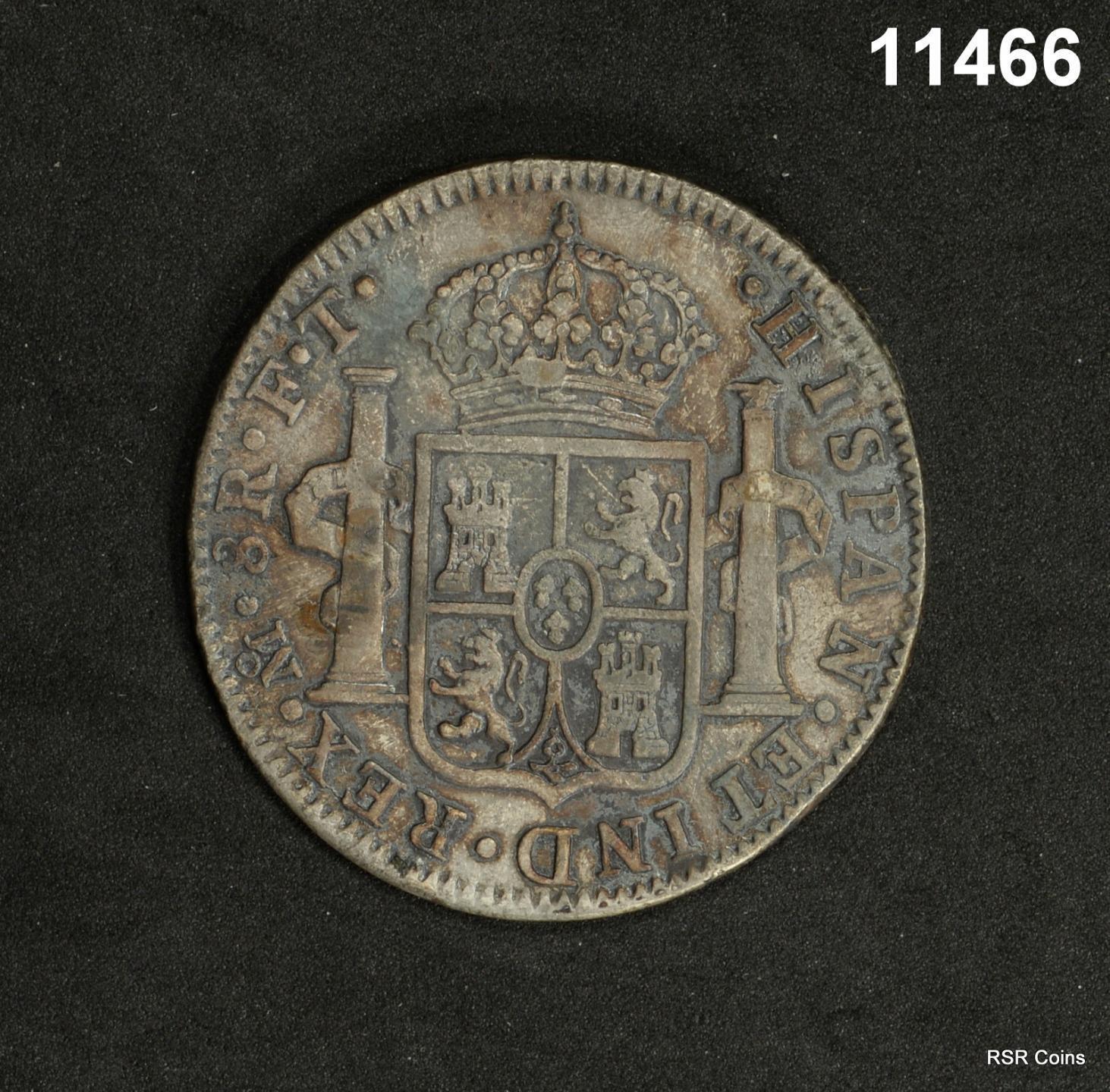 1802 SPAIN CAROLUS IIII SILVER 8 REALES CLEANED #11466