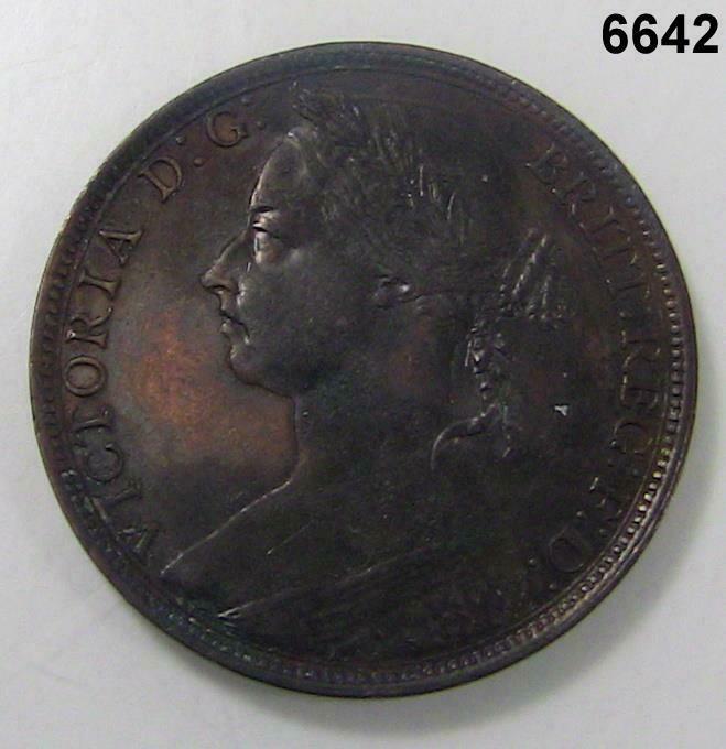 GREAT BRITAIN 1890 PENNY XF+! #6642