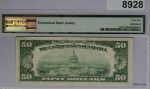$50 1950 B FEDERAL RESERVE NOTE NY FR#2109-B STAR * PMG CERTIFIED 45 EPQ #8928