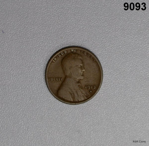 1913 S LINCOLN CENT VG SEMI KEY! #9093