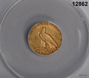 1927 GOLD $2.50 INDIAN ANACS CERTIFIED AU 58!! #12862