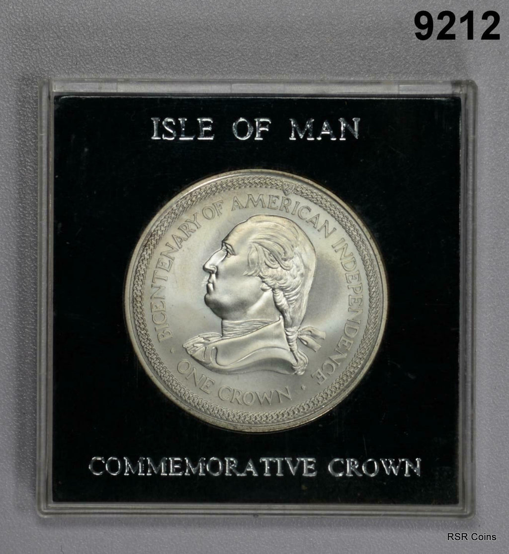 ISLE OF MAN CROWN GEM BU AMERICAN BICENTENARY #9212