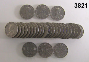 1930-1934 DATED 30 COIN LOT CANADA NICKELS! #3821