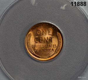 1947 LINCOLN CENT ANACS CERTIFIED MS66 RD FIRE RED#11888