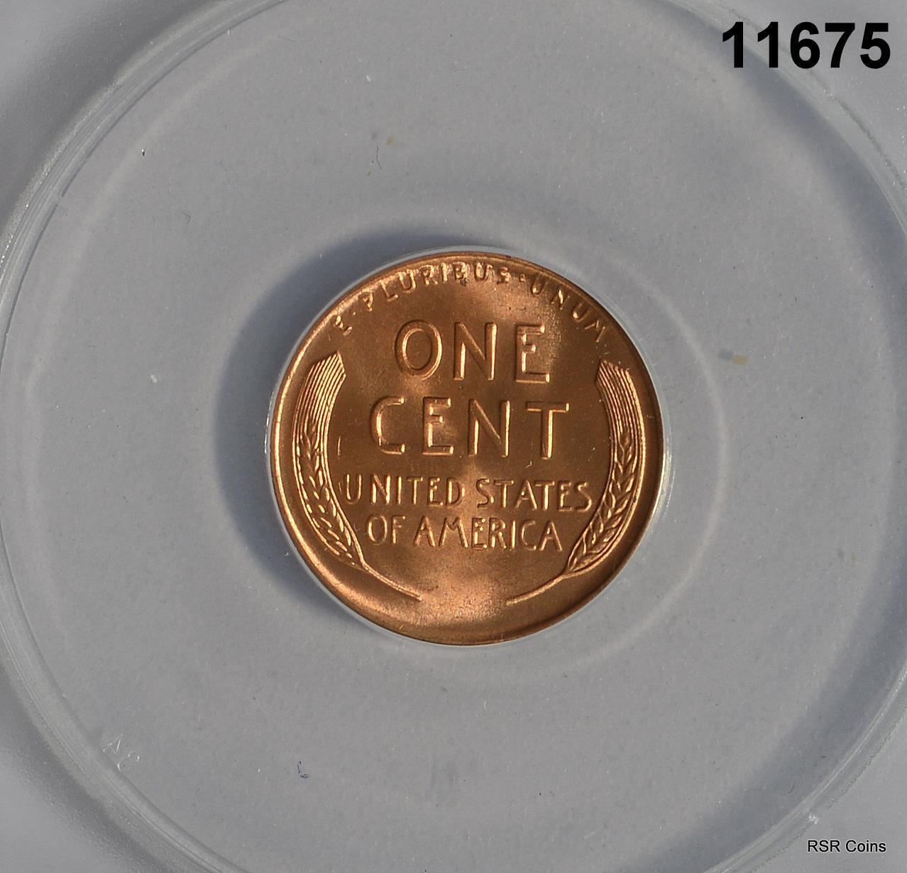 1942 D LINCOLN WHEAT CENT ANACS CERTIFIED MS66 RED FLASHY! #11675