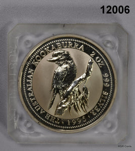 1995 $2 AUSTRAILIAN KOOKABURRA 2OZ .999 FINE SILVER COIN! #12006