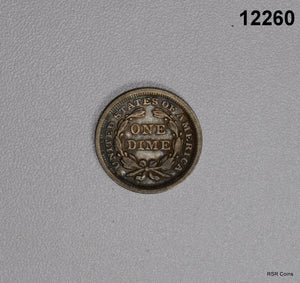 1854 SEATED DIME EF!! #12260