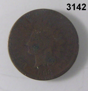1868 INDIAN HEAD PENNY RARE DATE AG+ #3142