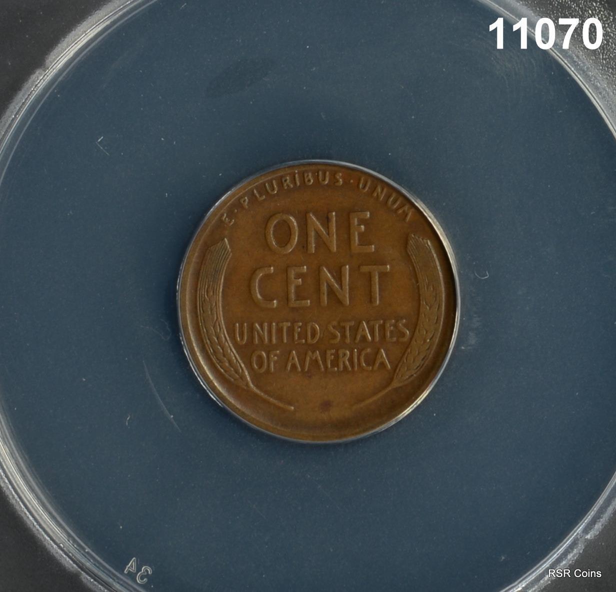 1915 S LINCOLN CENT ANACS CERTIFIED VF20 #11070