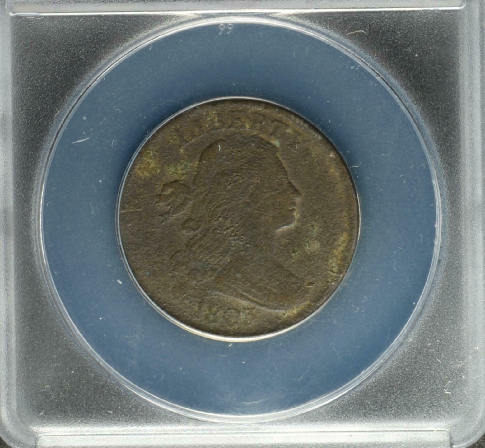 1803 LARGE CENT SMALL DATE LARGE FRACTION ANACS CERTIFIED VF20 CORRODED #7319