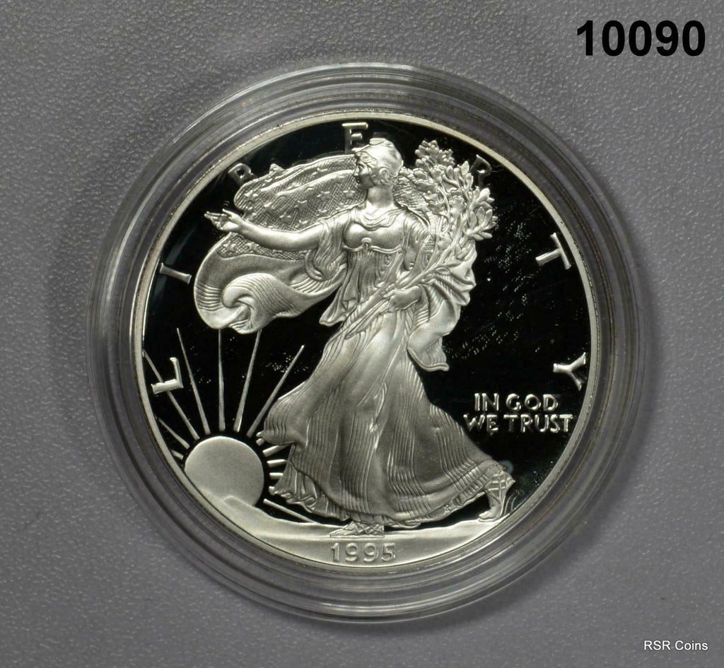 1995 P PROOF SILVER EAGLE IN MINT CAPSULE! #10090