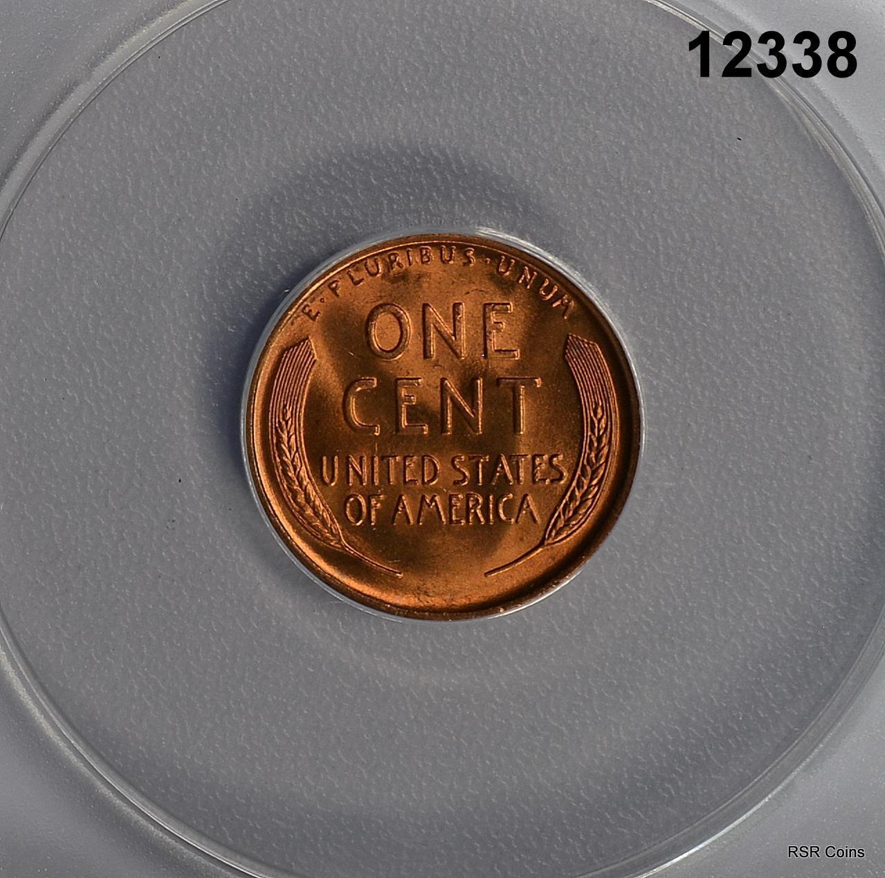1935 LINCOLN CENT ANACS CERTIFIED MS66 RD FINE RED!! #12338