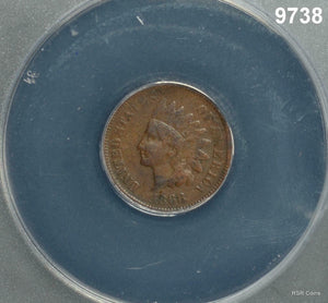 1868 INDIAN CENT ANACS CERTIFIED VF20 #9738
