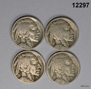 4  COIN BUFFALO NICKEL LOT: 11921, 16, 20S, 26D G-VG! #12297