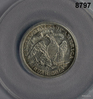 1891 S SEATED QUARTER ANACS CERTIFIED EF45 CLEANED NICE! #8797