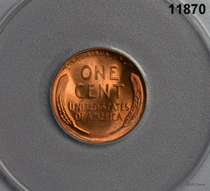 1947 D LINCOLN CENT ANACS CERTIFIED MS66 RD! FINE RED! #11870
