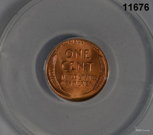 1942 D LINCOLN WHEAT CENT ANACS CERTIFIED MS66 RED FLASHY! #11676
