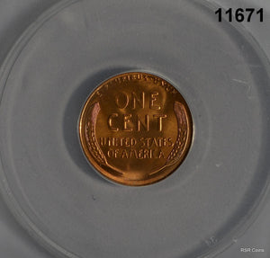 1942 LINCOLN WHEAT CENT ANACS CERTIFIED MS66 RED FLASHY! #11671