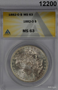 1882 O MORGAN SILVER DOLLAR ANACS CERTIFIED MS63 LOOKS BETTER! WOW! #12200