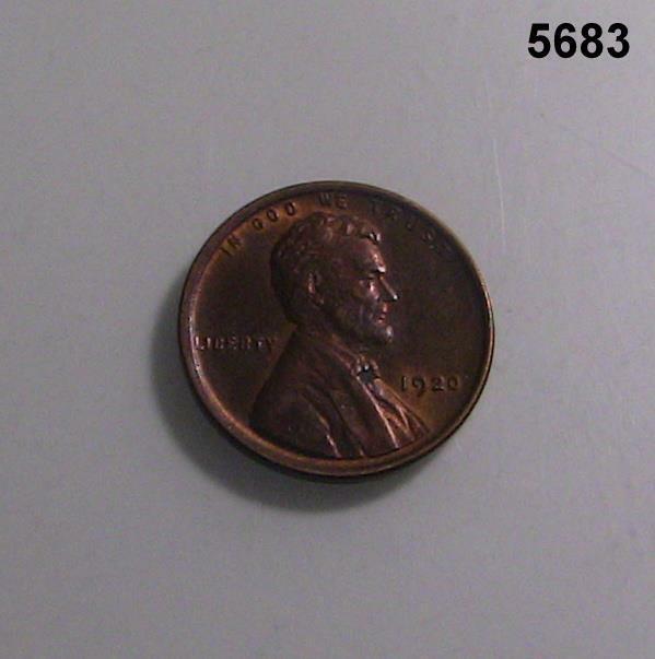 1920 LINCOLN CENT EARLY DATE BU #5683