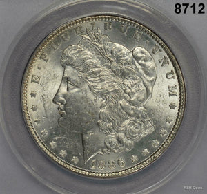 1886 MORGAN SILVER DOLLAR ANACS CERTIFIED MS62 DEEP GOLD TONED REVERSE WOW!#8712