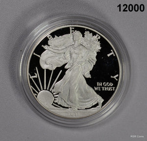 2011 W PROOF SILVER EAGLE MINT BOX & COA GEM!! #12000