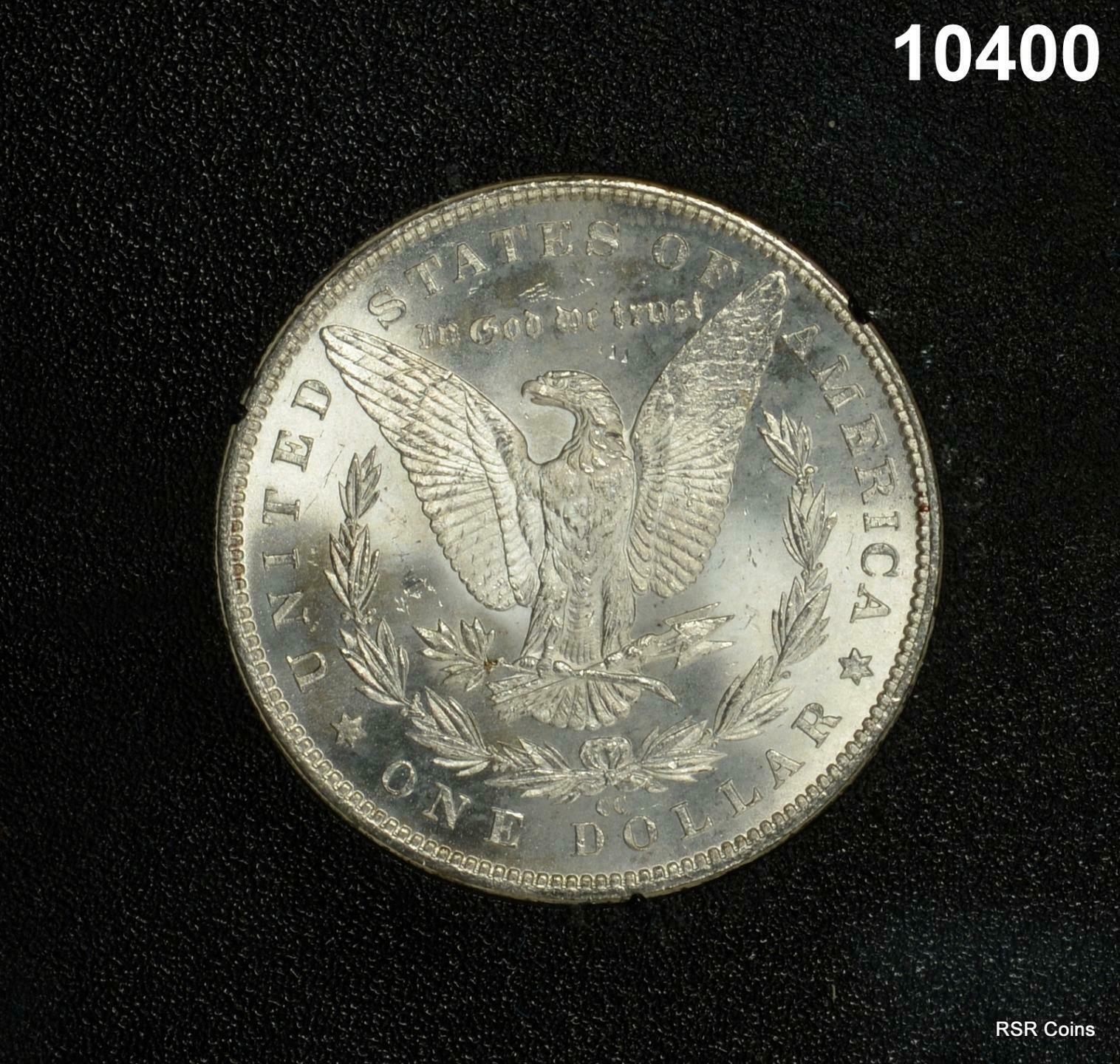 1882 CC GSA MORGAN SILVER DOLLAR CHOICE BU WITH BOX & COA #10400