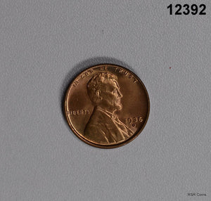 1935 D LINCOLN CENT GEM RED OBVERSE RAINBOW TONED RB REVERSE! #12392