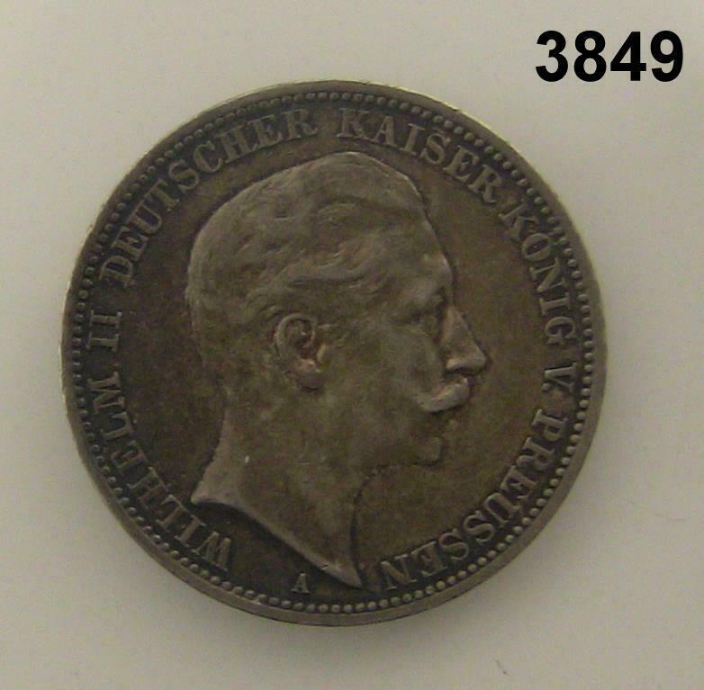1910 GERMANY 3 MARK SILVER B.U. #3849