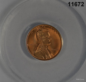 1942 LINCOLN WHEAT CENT ANACS CERTIFIED MS66 RED FLASHY! #11672