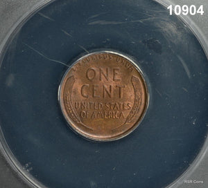1914 LINCOLN CENT ANACS CERTIFIED MS64 RB TOUGH EARLY LINCOLN #10904