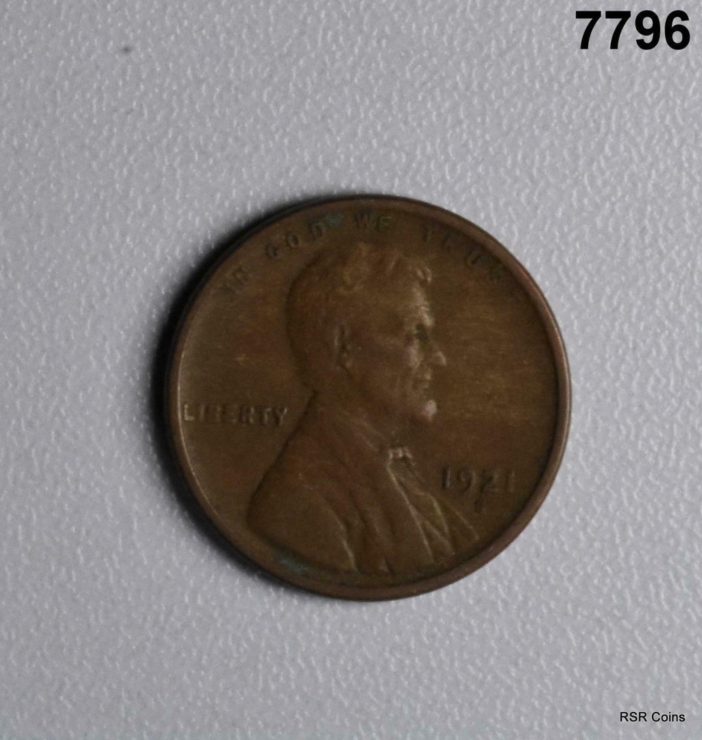 1921 S LINCOLN CENT XF SCARCE DATE! #7796