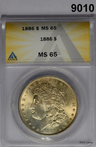 1886 MORGAN SILVER DOLLAR ANACS CERTIFIED MS65 SUPER NICE! #9010