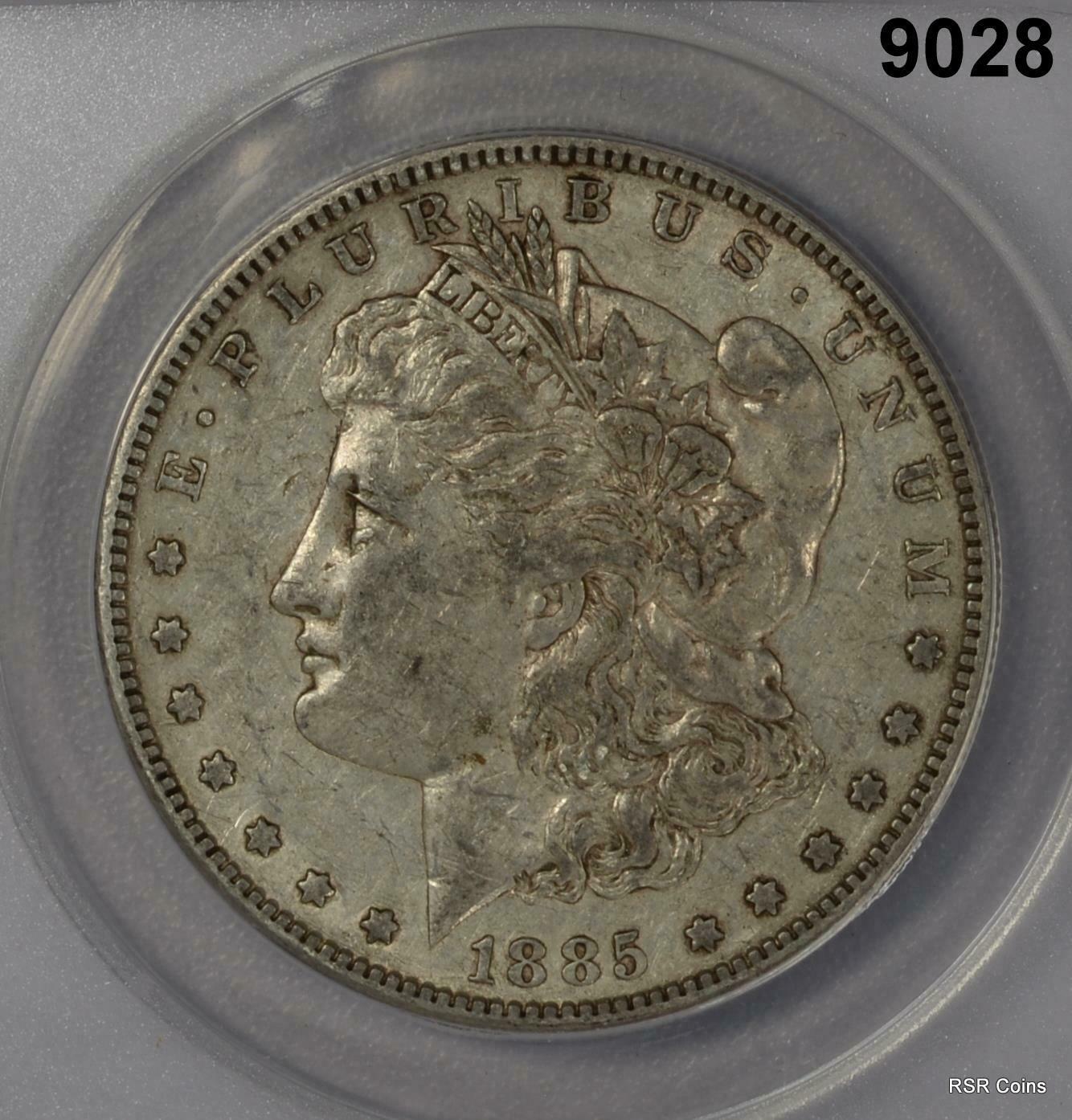 1885 S MORGAN SILVER DOLLAR ANACS CERTIFIED EF45 LOOKS BETTER! RARE DATE! #9028