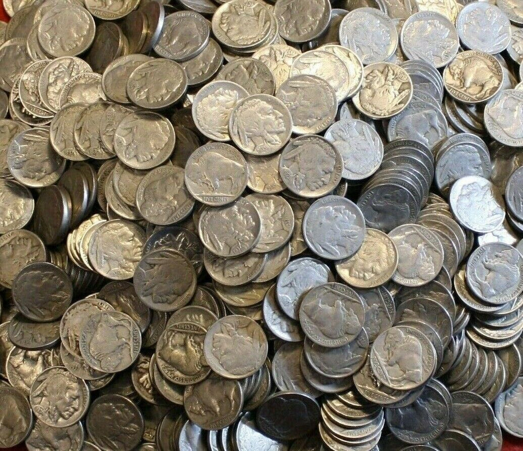 BUFFALO INDIAN NICKELS FULL DATE & MIXED MINT COINS VG-VF 1 ROLL possible 20's