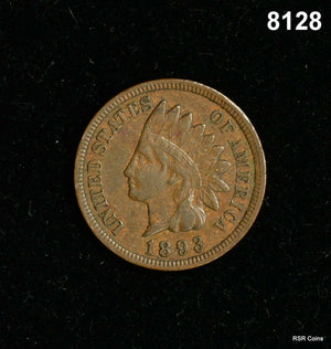 1893 INDIAN HEAD CENT XF! #8128