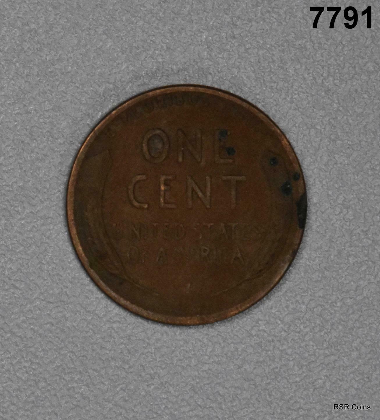1922 D LINCOLN CENT REVERSE RUST VF SCARCE DATE! #7791