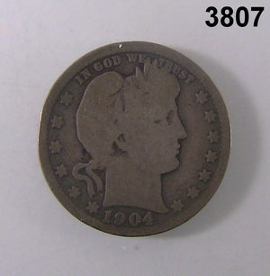 1904 O KEY BARBER 25 CENT G #3807