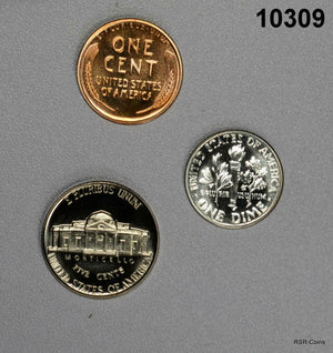 1954 PROOF CENT- DIME 3 COIN SET #10309