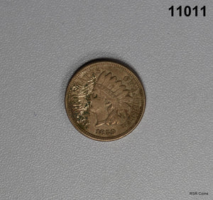 1859 INDIAN CENT XF DETAILS OBV. SCRATCHES! #11011