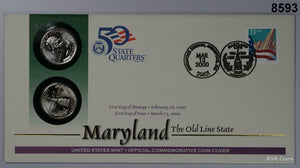 50 STATE QUARTER OFFICIAL MINT 2- COIN (7 SETS) & 1 SACAGAWEA! 8 SETS TOT. #8593