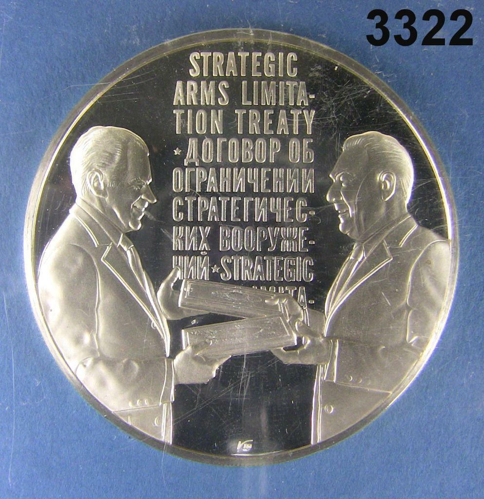 PRESIDENTIAL JOURNEY TO RUSSIA EYEWITNESS MEDAL STER. SILVER FRANKLIN MINT #3322