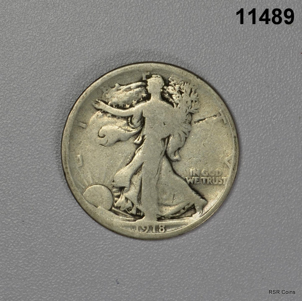 1918 GOOD WALKING LIBERTY HALF DOLLAR! #11489