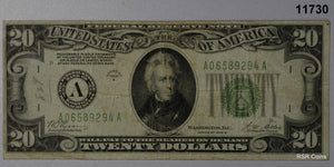 1928 B $20 GOLD ON DEMAND FEDERAL RESERVE NOTE #11730
