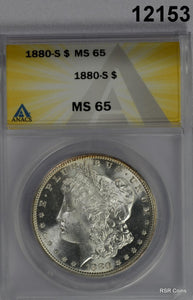 1880 S MORGAN SILVER DOLLAR ANACS CERTIFIED MS65 FULLY STRUCK LOOKS BETTER#12153